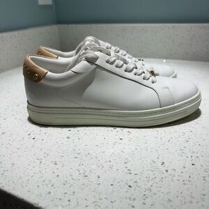Jimmy Choo White & Gold Sneakers
